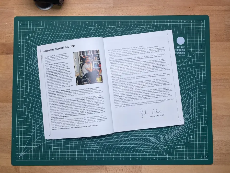 From the OMATA Annual Report, a Design Fiction artifact that is